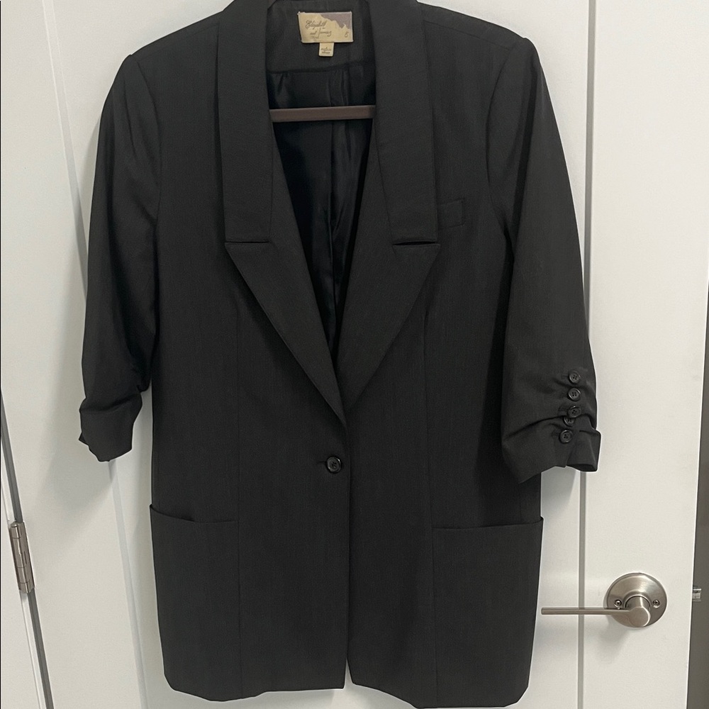 Elizabeth and James dark gray blazer
